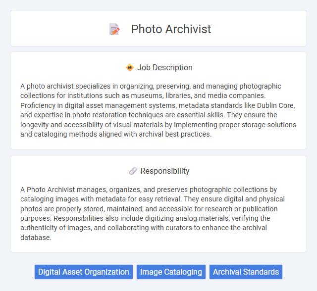 Photo Archivist Job Description and Career Detail