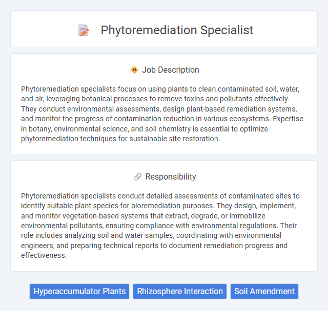 Phytoremediation Specialist Job Description and Career Detail