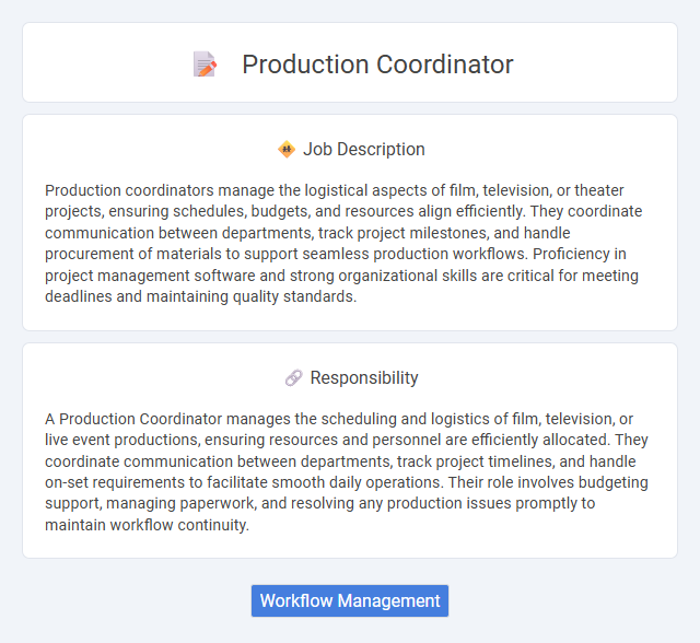 Production Coordinator Job Description and Career Detail