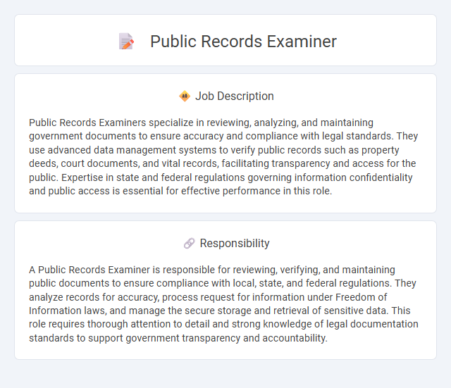 Public Records Examiner Job Description and Career Detail