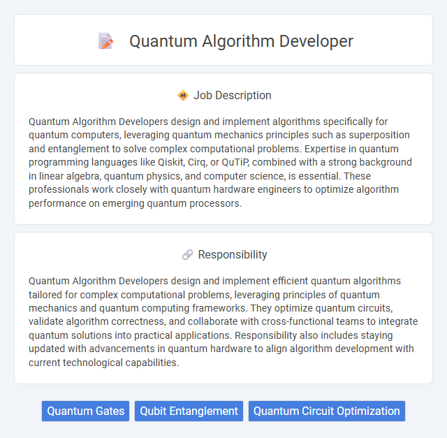 Quantum Algorithm Developer Job Description and Career Detail