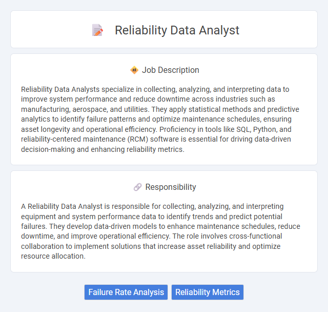 Reliability Data Analyst Job Description and Career Detail