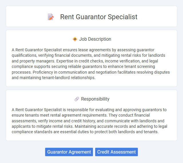 Rent Guarantor Specialist Job Description and Career Detail