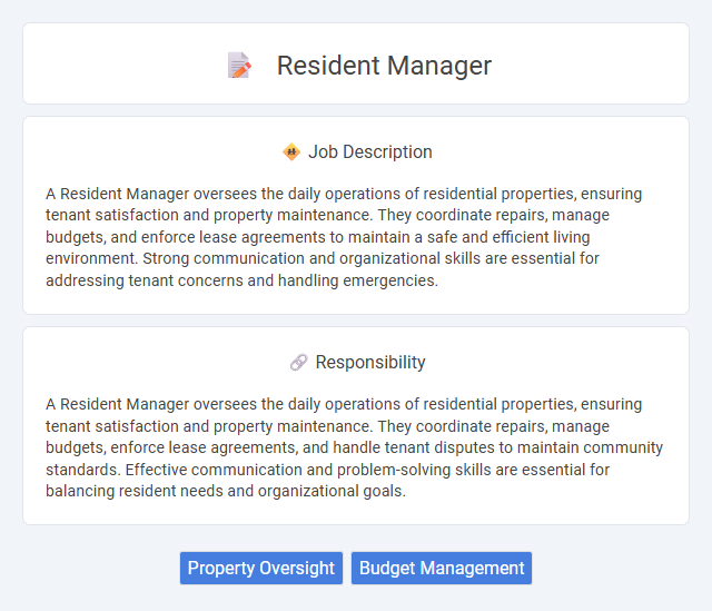Resident Manager Job Description and Career Detail