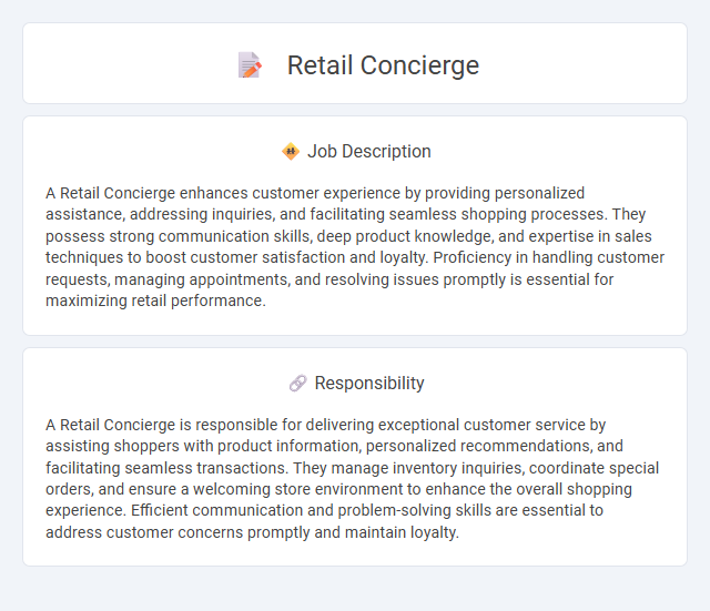 Retail Concierge Job Description and Career Detail