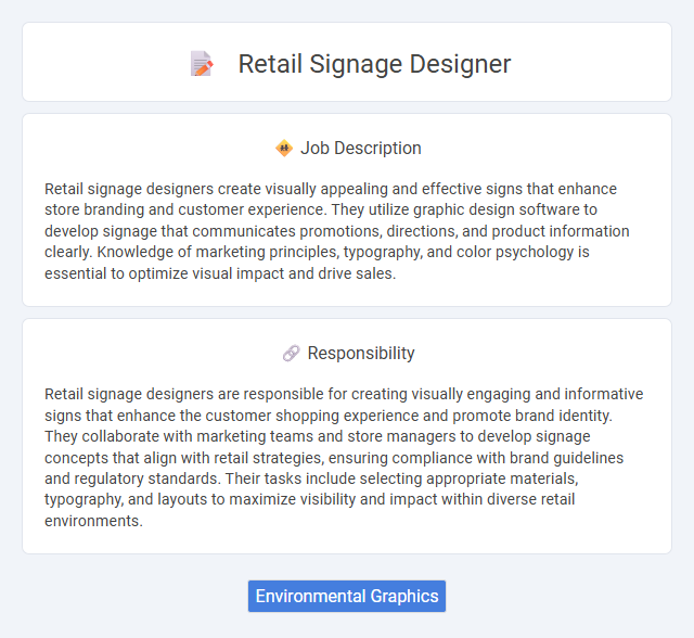 Retail Signage Designer Job Description and Career Detail