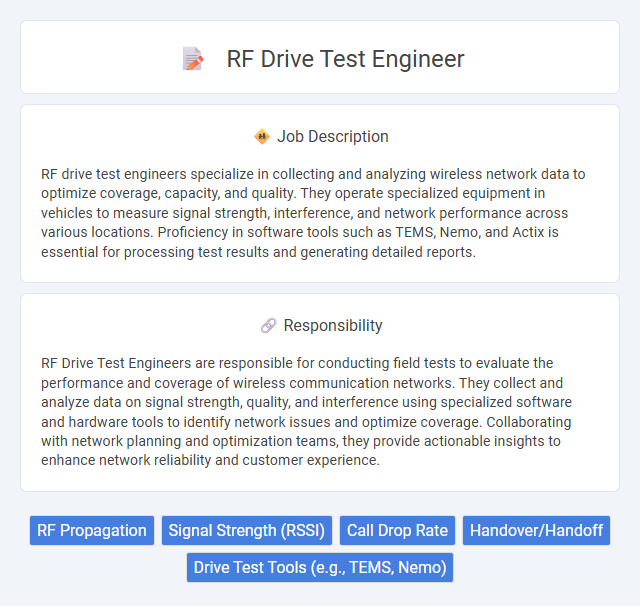 Rf Drive Test Engineer Job Description and Career Detail