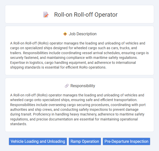 Roll-On Roll-Off Operator Job Description and Career Detail