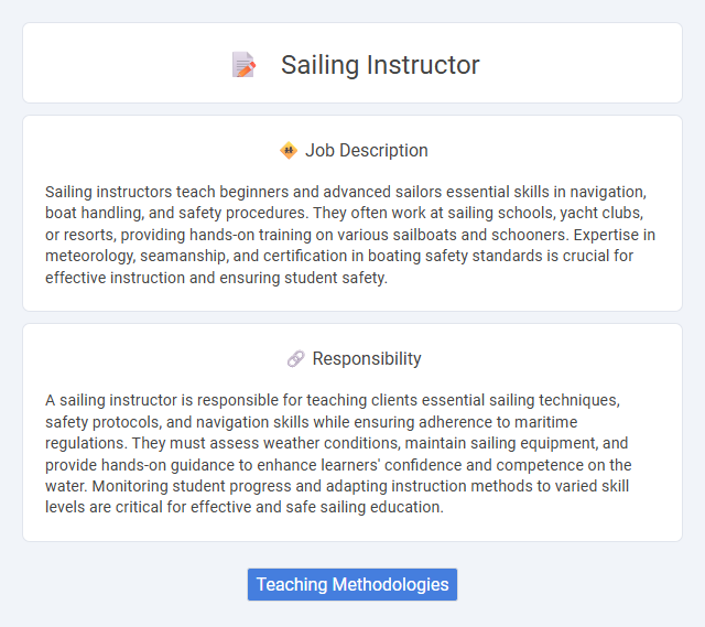 Sailing Instructor Job Description and Career Detail