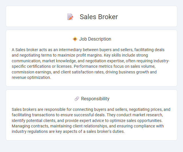 Sales Broker Job Description and Career Detail