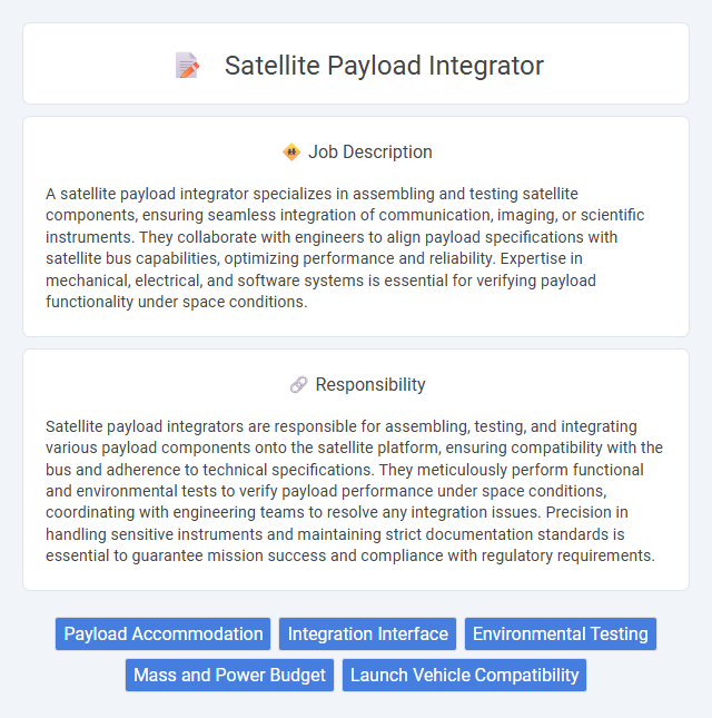 Satellite Payload Integrator Job Description and Career Detail