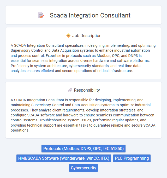 Scada Integration Consultant Job Description and Career Detail