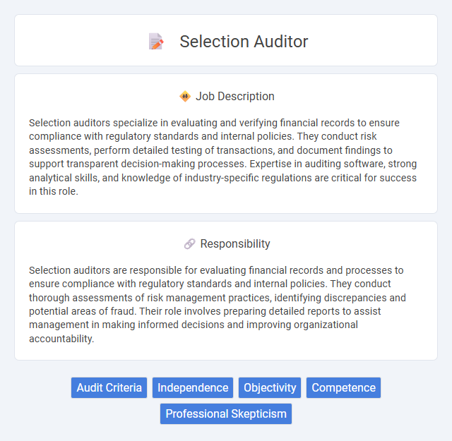Selection Auditor Job Description and Career Detail
