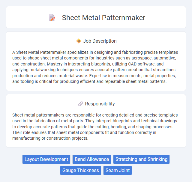 Sheet Metal Patternmaker Job Description and Career Detail