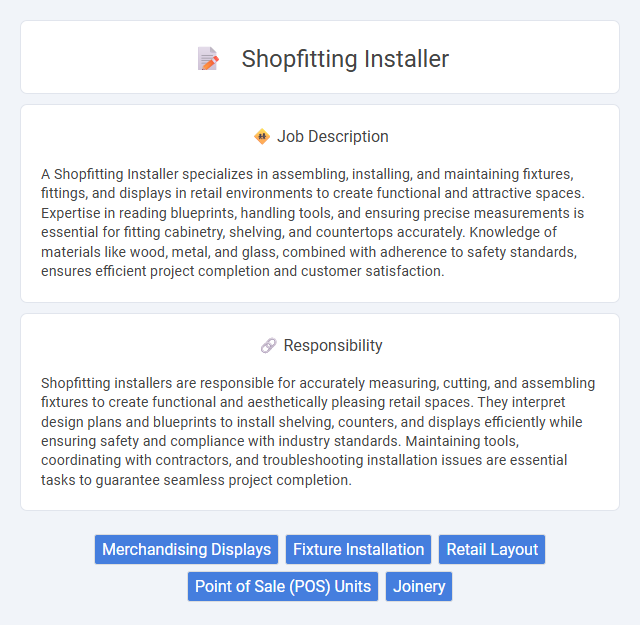 Shopfitting Installer Job Description and Career Detail