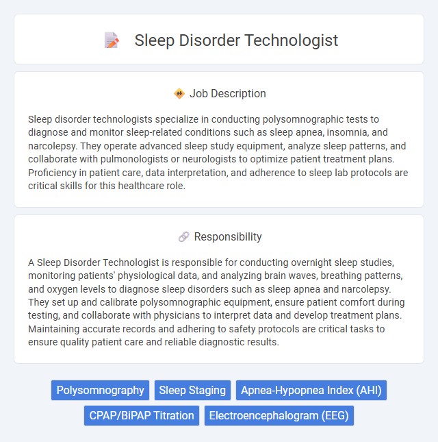 Sleep Disorder Technologist Job Description and Career Detail