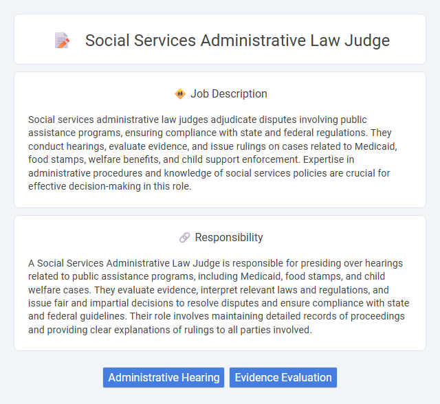 Social Services Administrative Law Judge Job Description and Career Detail