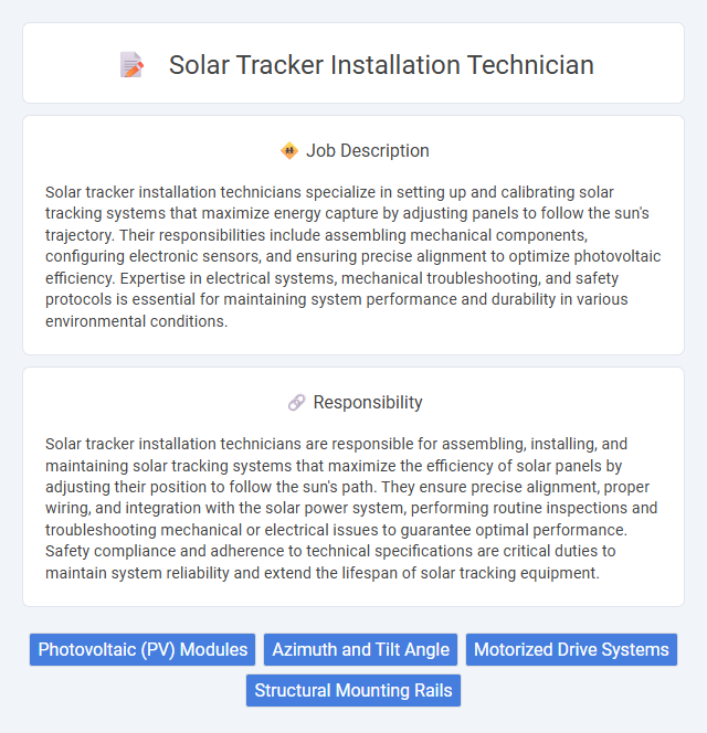 Solar Tracker Installation Technician Job Description and Career Detail