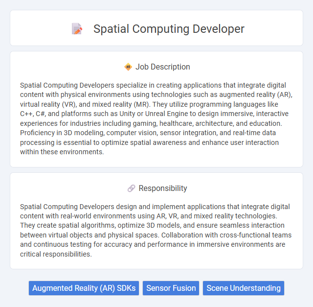 Spatial Computing Developer Job Description and Career Detail