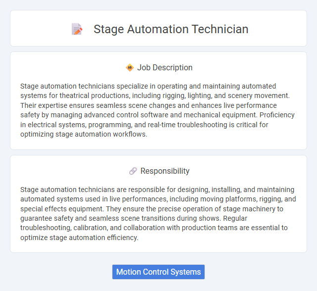 Stage Automation Technician Job Description and Career Detail