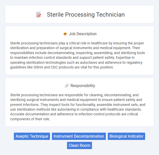 Sterile Processing Technician Job Description and Career Detail