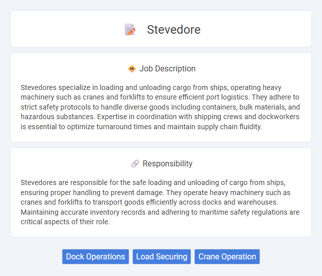 Stevedore Job Description and Career Detail