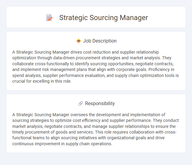 Strategic Sourcing Manager Job Description and Career Detail