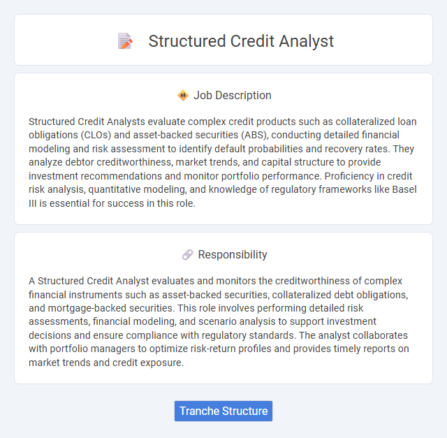 Structured Credit Analyst Job Description and Career Detail