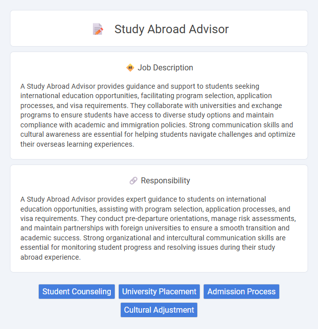 Study Abroad Advisor Job Description and Career Detail