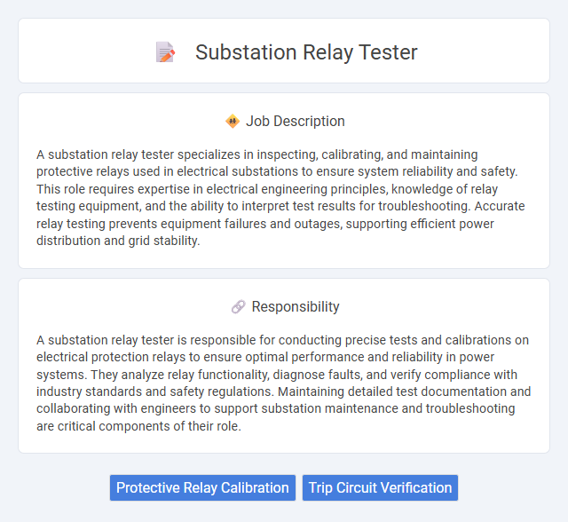 Substation Relay Tester Job Description and Career Detail
