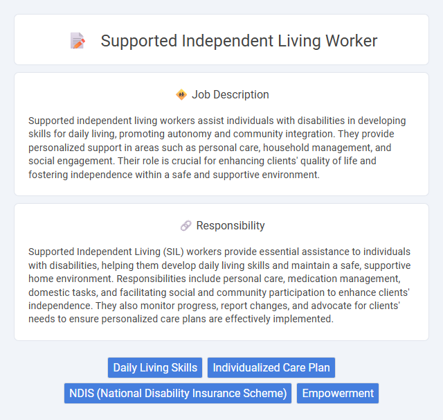 Supported Independent Living Worker Job Description and Career Detail