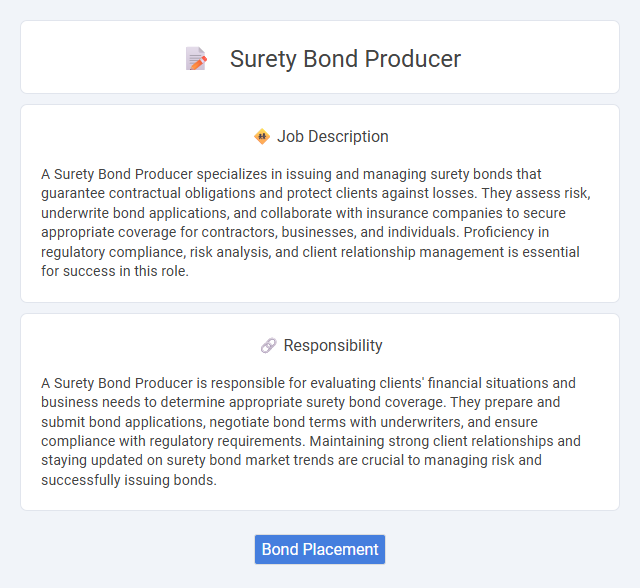 Surety Bond Producer Job Description and Career Detail