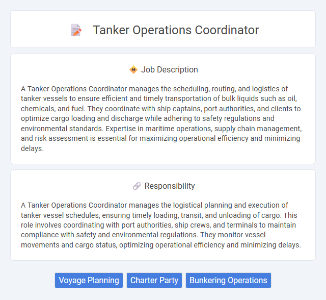 Tanker Operations Coordinator Job Description and Career Detail