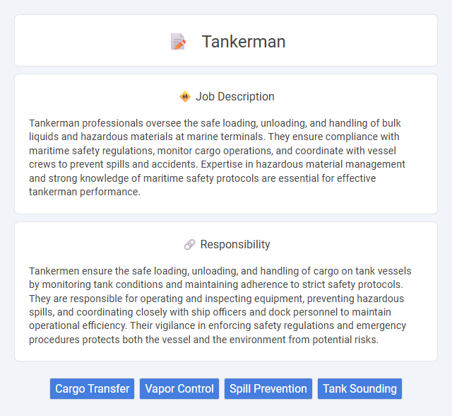 Tankerman Job Description and Career Detail