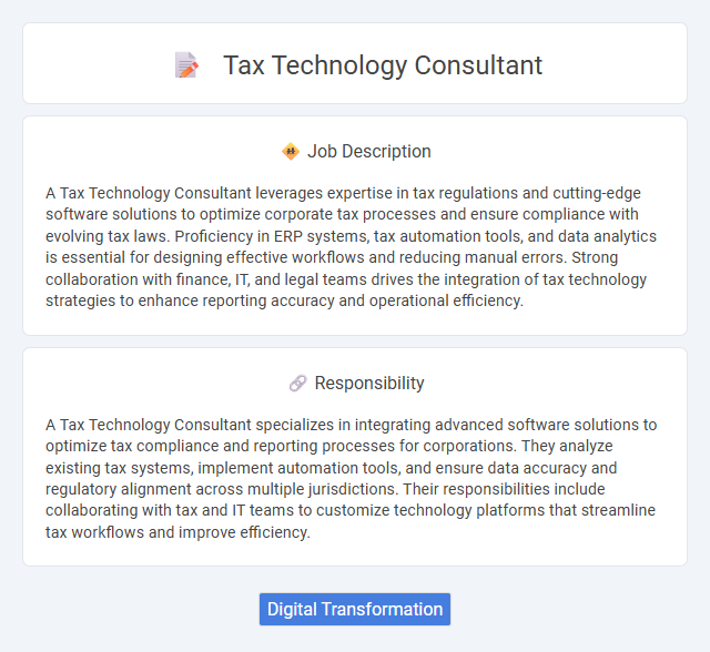 Tax Technology Consultant Job Description and Career Detail