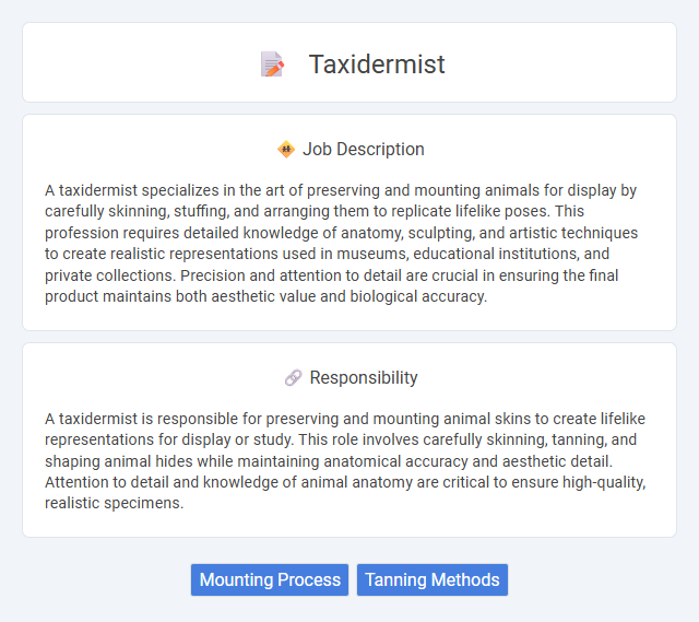 Taxidermist Job Description and Career Detail