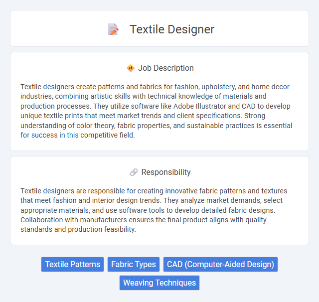 Textile Designer Job Description and Career Detail