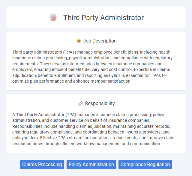 Third Party Administrator Job Description and Career Detail