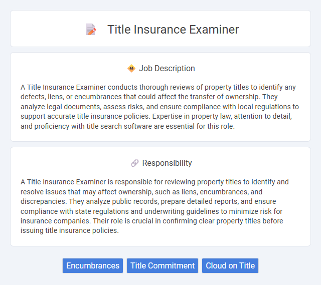 Title Insurance Examiner Job Description and Career Detail
