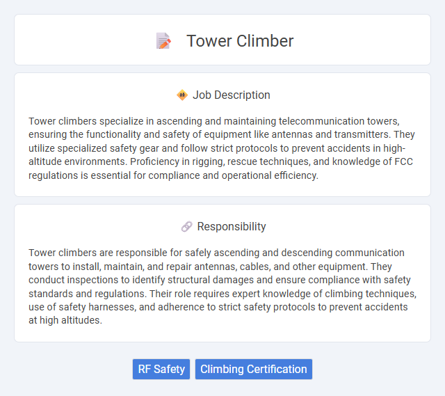 Tower Climber Job Description and Career Detail