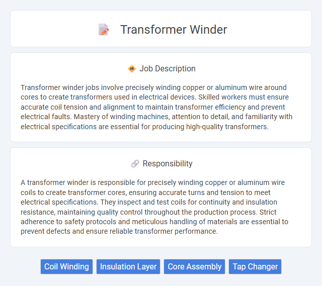 Transformer Winder Job Description and Career Detail