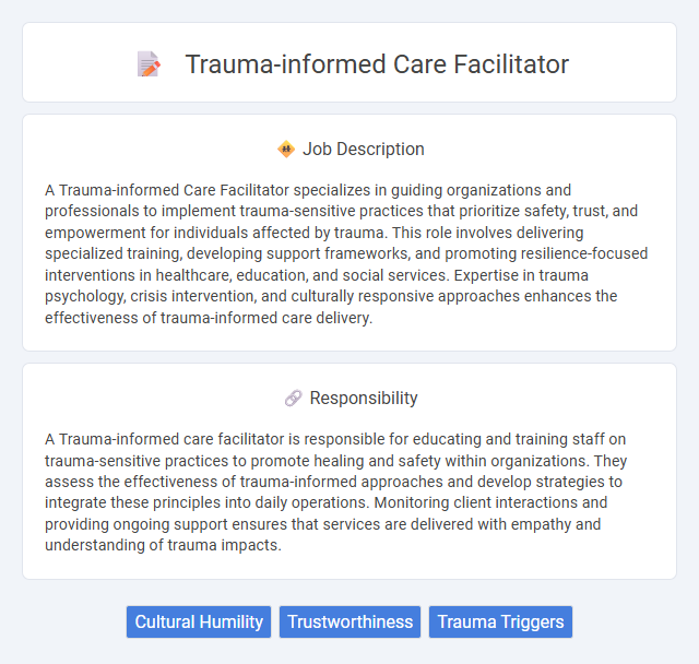 Trauma-Informed Care Facilitator Job Description and Career Detail