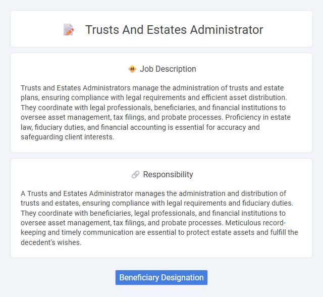 Trusts And Estates Administrator Job Description and Career Detail