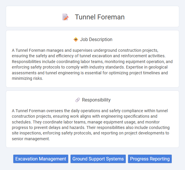 Tunnel Foreman Job Description and Career Detail