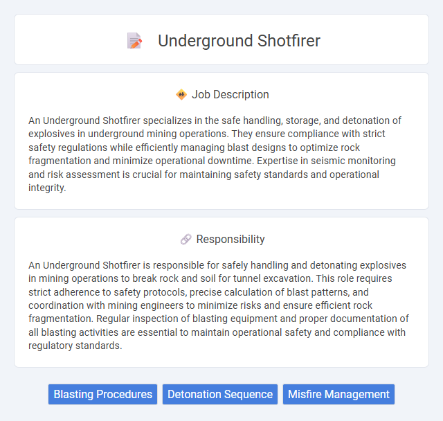 Underground Shotfirer Job Description and Career Detail