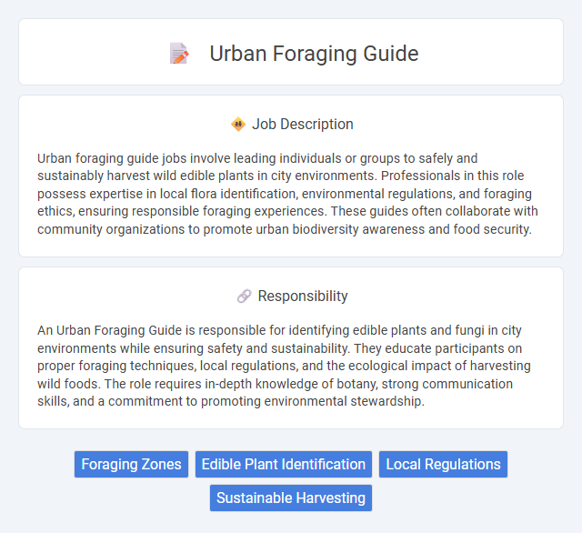 Urban Foraging Guide Job Description and Career Detail