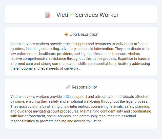 Victim Services Worker Job Description and Career Detail