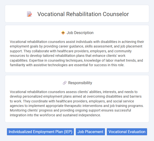 Vocational Rehabilitation Counselor Job Description and Career Detail