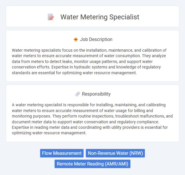 Water Metering Specialist Job Description and Career Detail