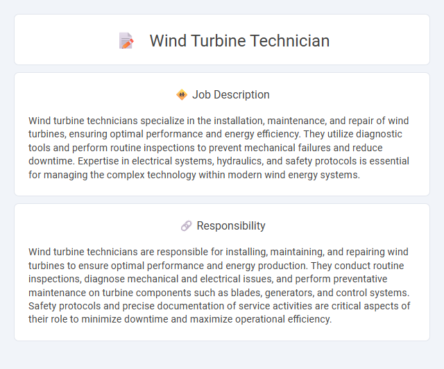 Wind Turbine Technician Job Description and Career Detail